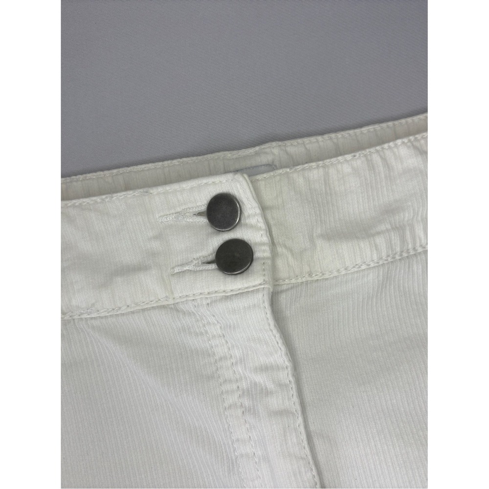 CLEARANCE-croft & barrow White Mini Skort with Front Button and zipper - Picture 2 of 8